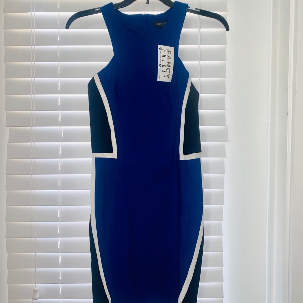 Bodycon navy blue dress NWT